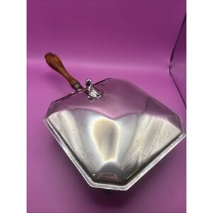 Ornate Claw Foot Silent Butler Crumb Catcher Wood Handle 1883 FB Rogers Vintage